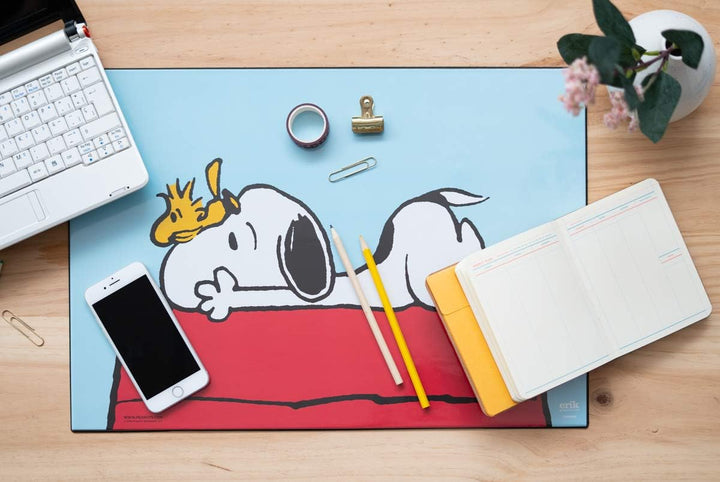 Snoopy Doghouse Desk Mat | Desk Decor | 13.5 x 19.5 Inch - 34.5 x 49.5cm