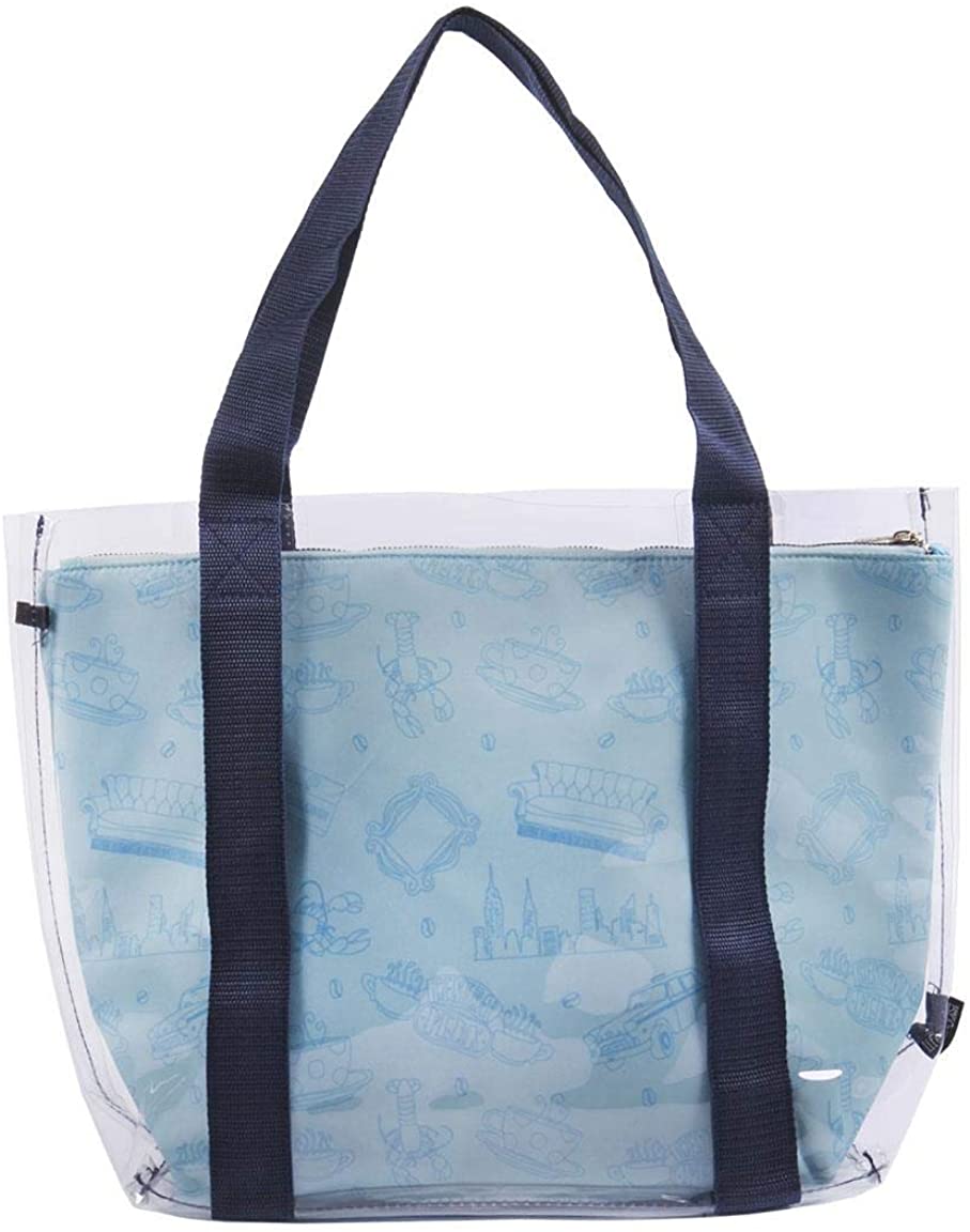 CERDA LIFE'S LITTLE MOMENTS 2100003307, offizielles Lizenzprodukt von Warner Bros., große Strandtaschen für Damen, Blau, Einheitsgröße