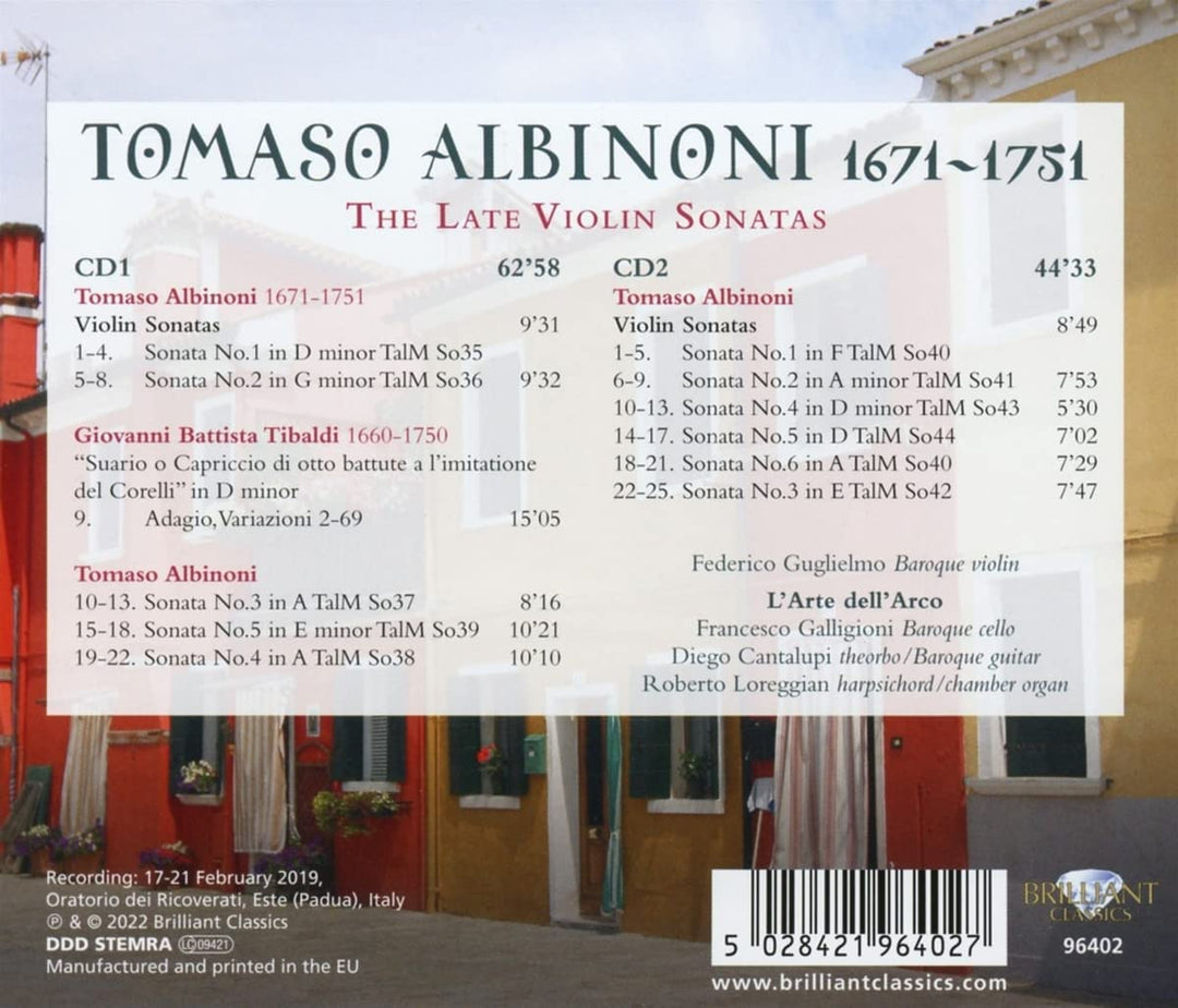 Albinoni: Violin Sonatas [Audio CD]