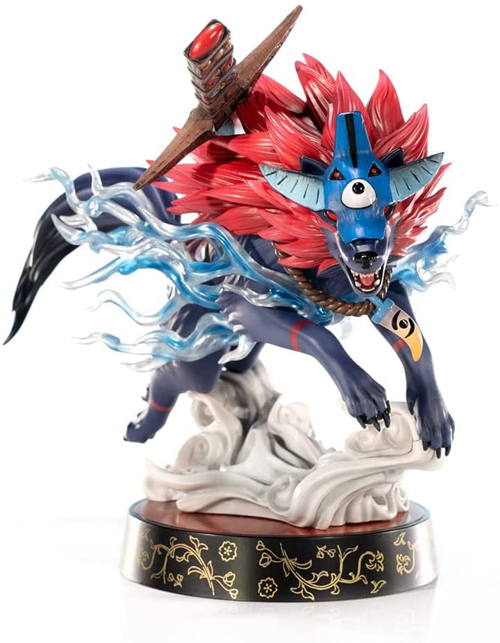 Erste 4 Figuren OKAMI FIGUR OKI WOLF FORM 22CM, Schwarz, 634LIC003