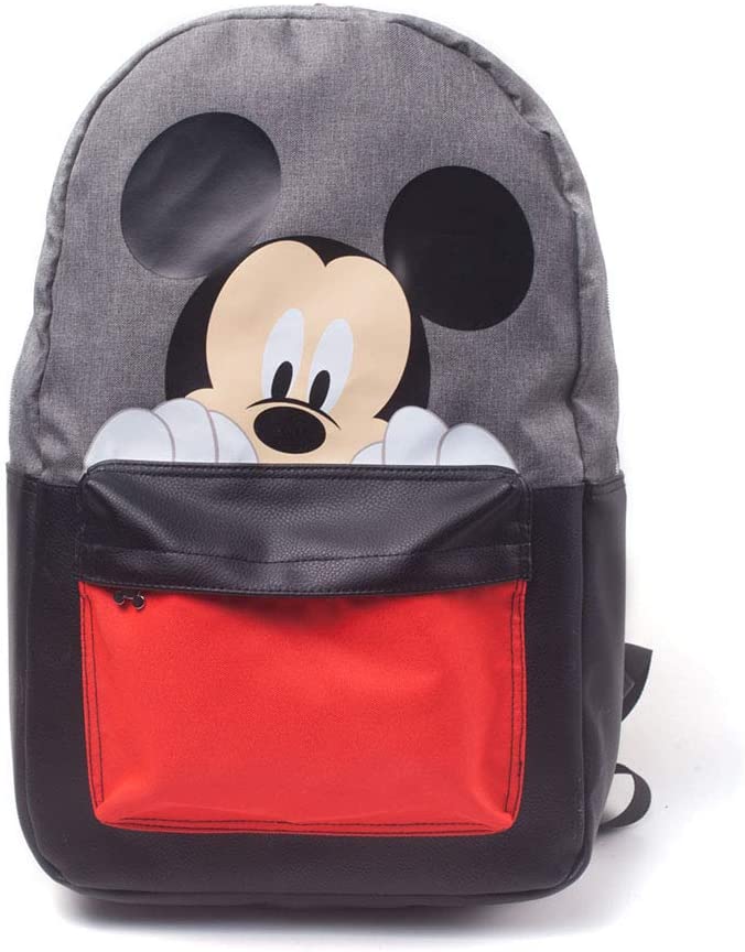 Bioworld EU Disney Mickey Mouse &amp; Friend's All-Over Pattern Print Rucksack, lässiger Tagesrucksack, 28 cm, 20 l, mehrfarbig