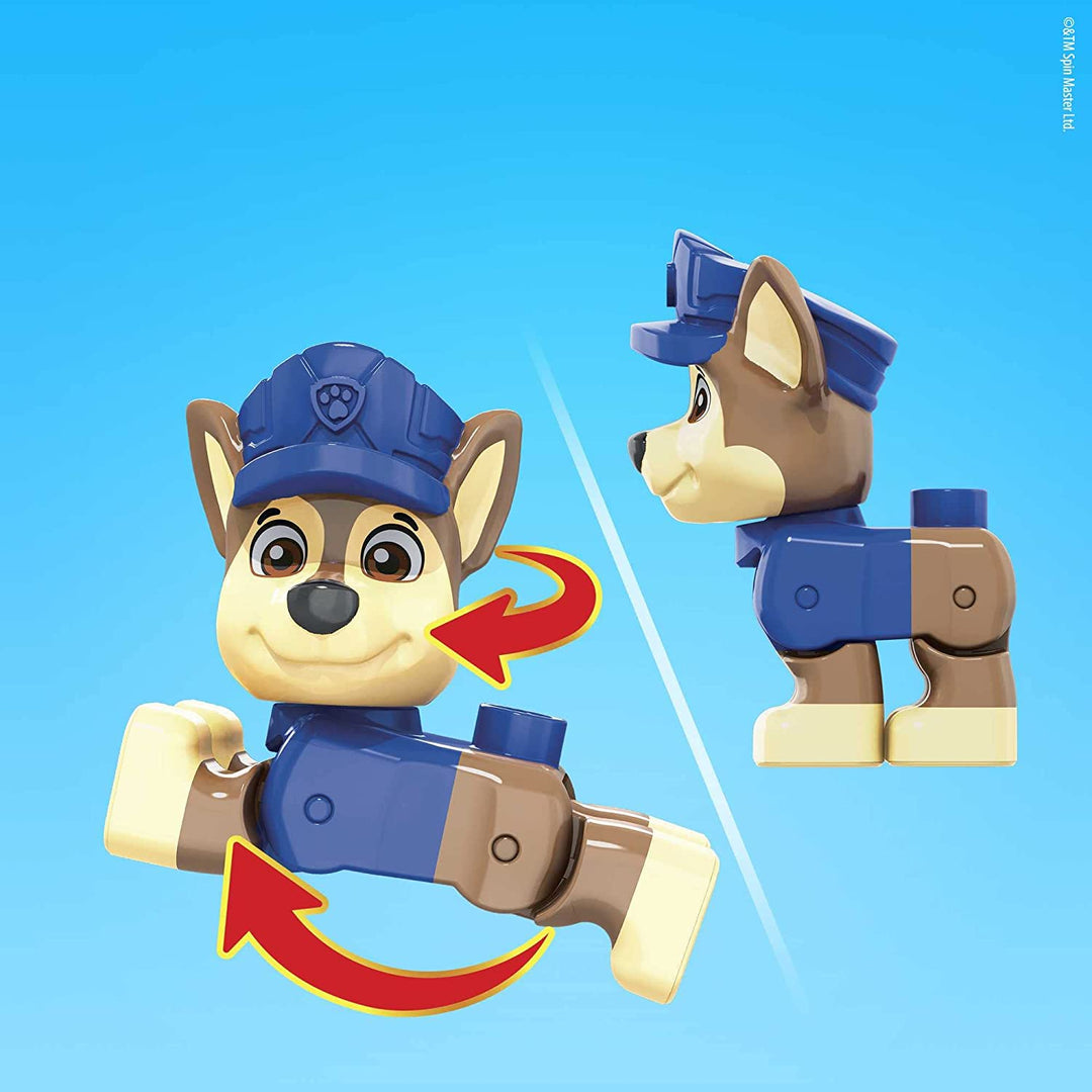 Mega Bloks PAW Patrol Chase's Police Car Building Set - Includes Posable Chase F