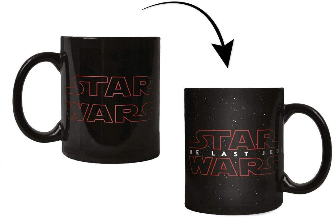 Star Wars Gli Ultimi Jedi Logo Heat Reveal Mug, Nero