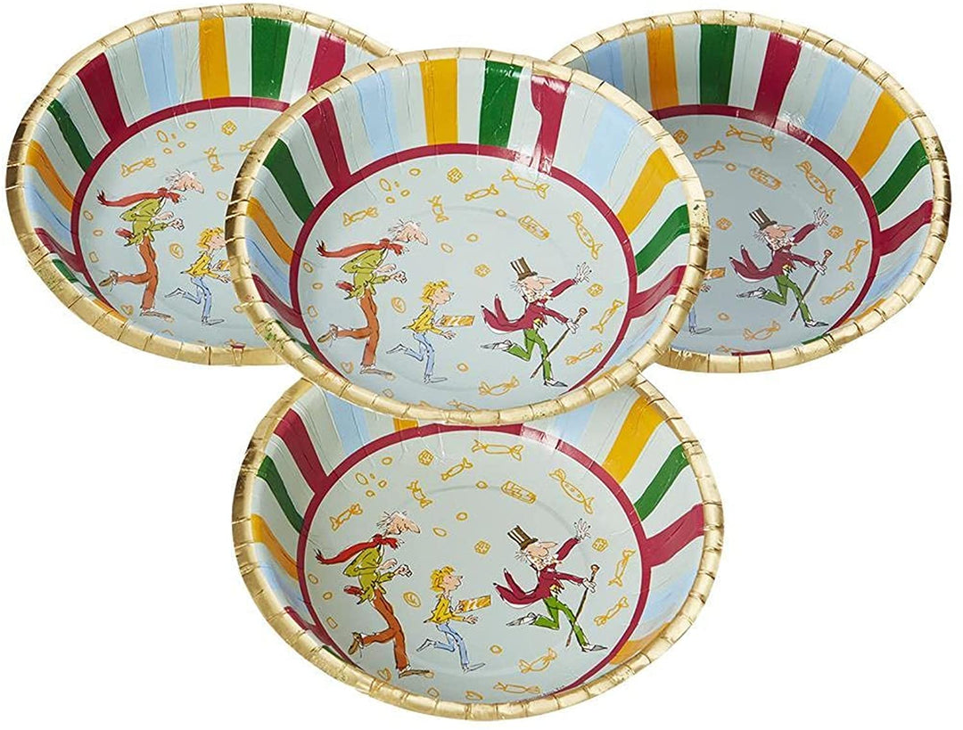 Smiffys offiziell lizenzierte Roald Dahl Tableware Partyschüsseln x8