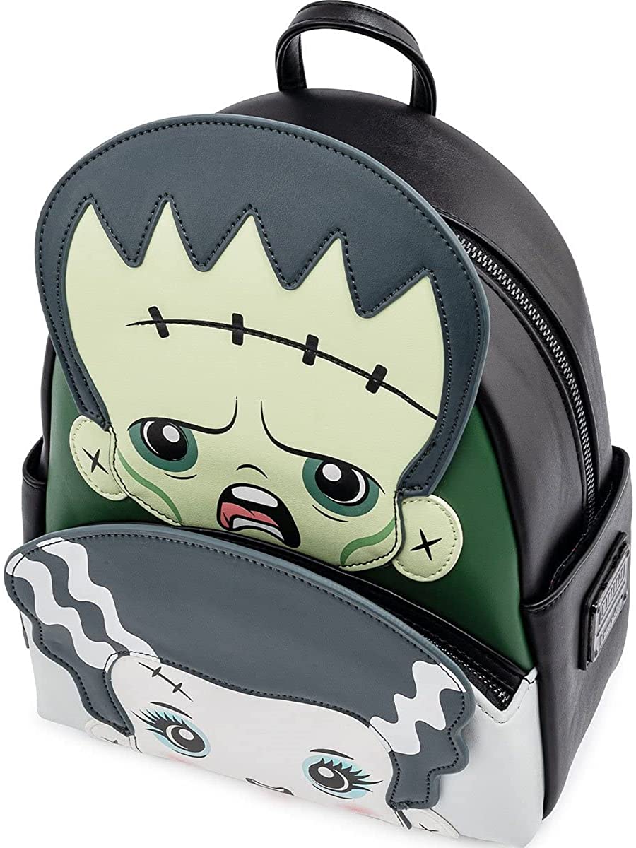 Loungefly Universal Monsters Frankie and Bride Mini-Rucksack, Mehrfarbig, Einheitsgröße,