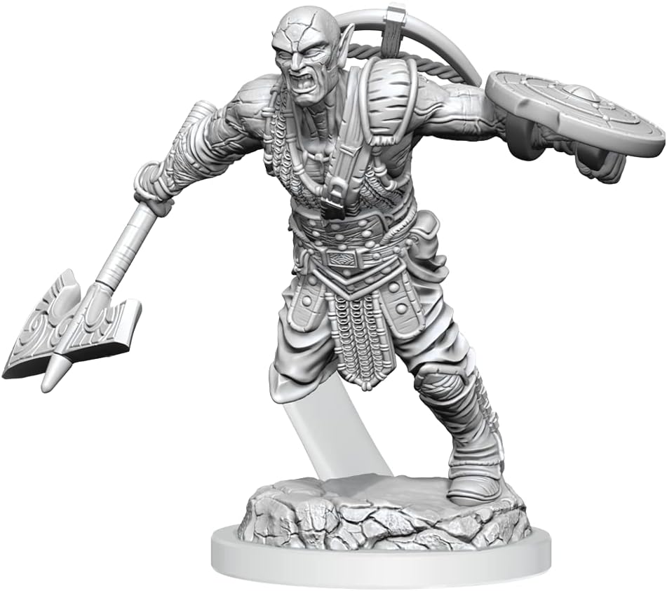 Wizkids D&amp;D Nolzurs Marvelous Earth Genasi Fighter Unbemalte Miniaturen