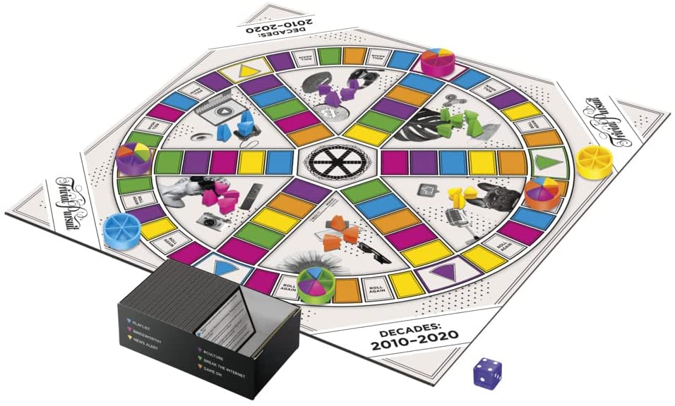 Hasbro Gaming Trivial Pursuit Decades 2010 to 2020 Board Game for Adults and Tee