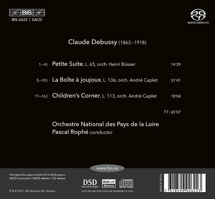 Debussy: Orchestrated [Orchestre National des Pays de la Loire; Pascal Rophé] [Bis: BIS2622] [Audio CD]