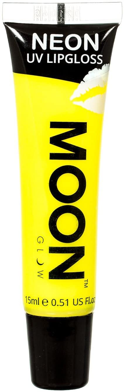 Moon Glow - Neon UV Lip Gloss – 15ml Yellow Banana – Scented and glows brightly under UV!