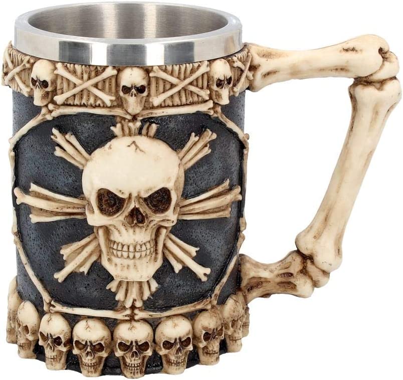 Nemesis Now Large Tankard of Skulls Mug 18cm Ivory