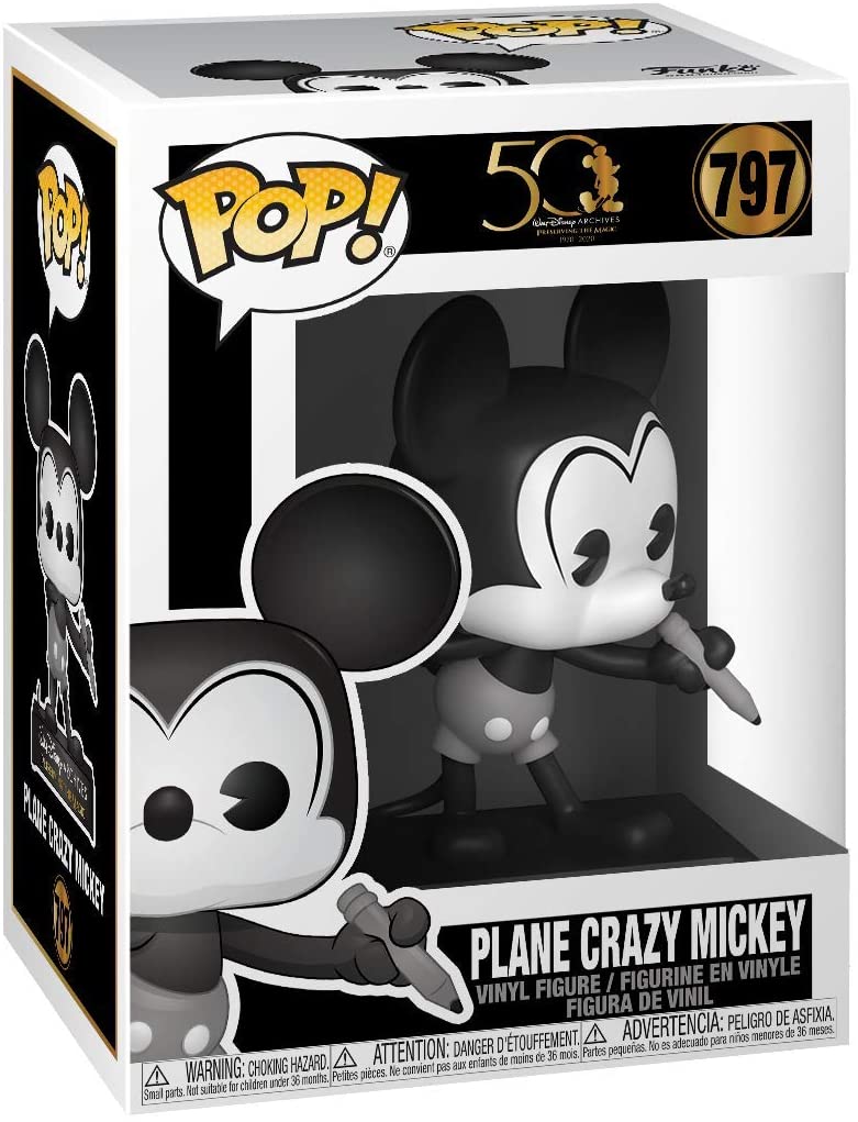 50 Walt Disney-archieven presenteren het magische vliegtuig Crazy Mickey Funko 49889 Pop! Vinyl #797