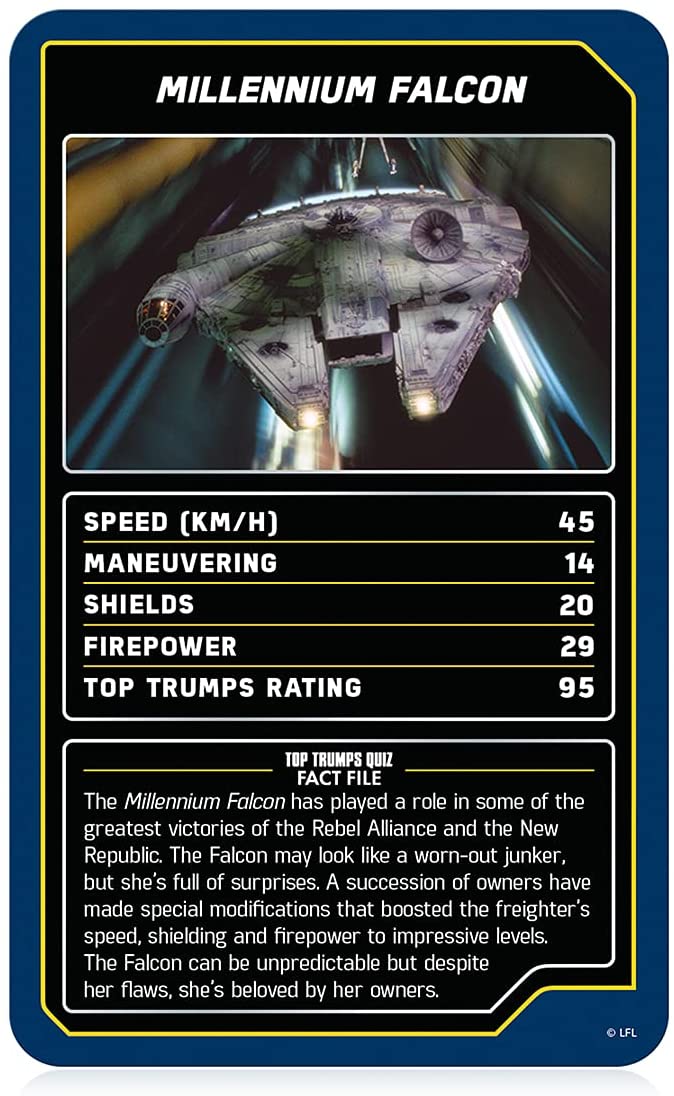 Star Wars Starships Top Trumps Specials Kartenspiel