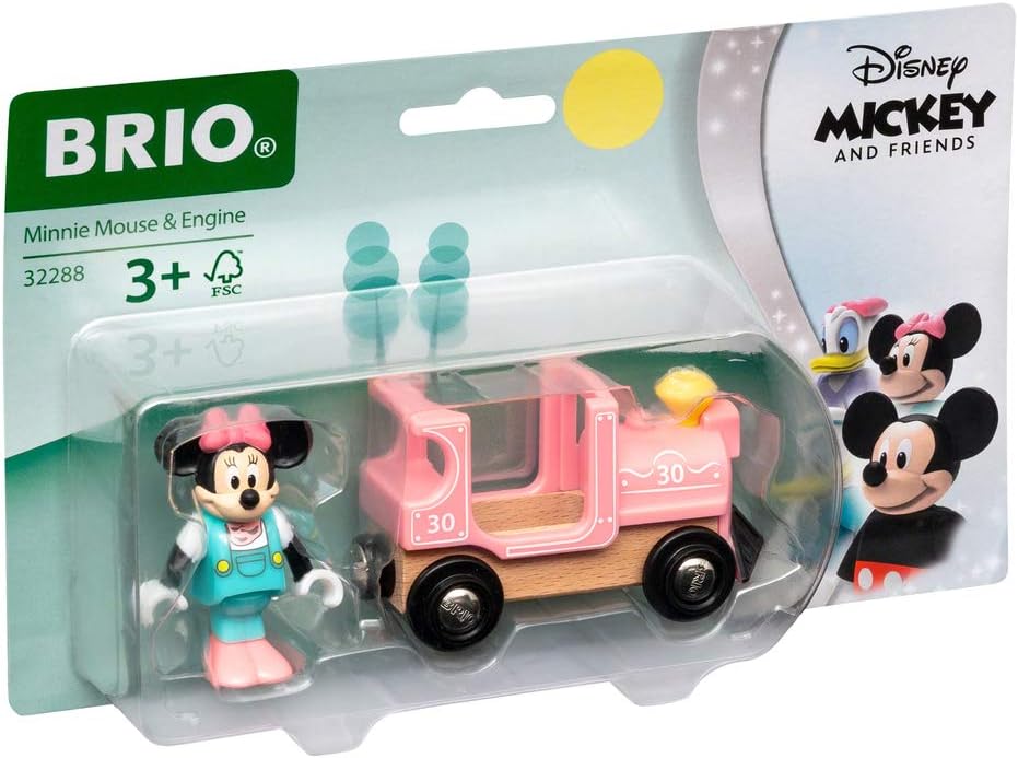 BRIO World Disney Minnie Mouse and Engine Train Toy For Kids Age 3 Years Up