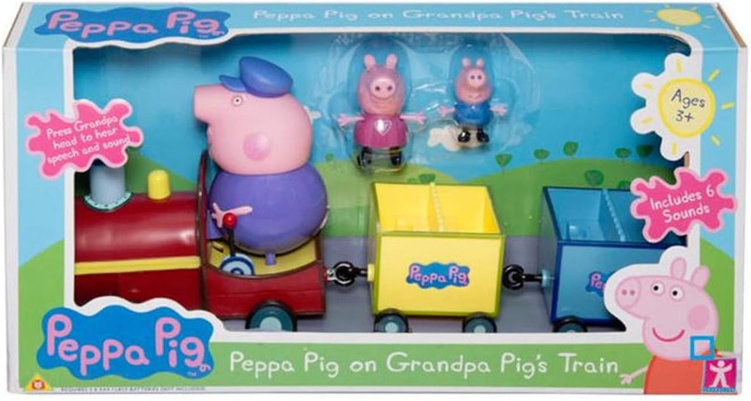 Tm Toys 5034 Peppa Pigs Zug mit 2 Waggons, mehrfarbig