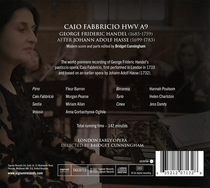 G.F. Handel: Caio Fabbricio, Hwv A9 [Audio CD]