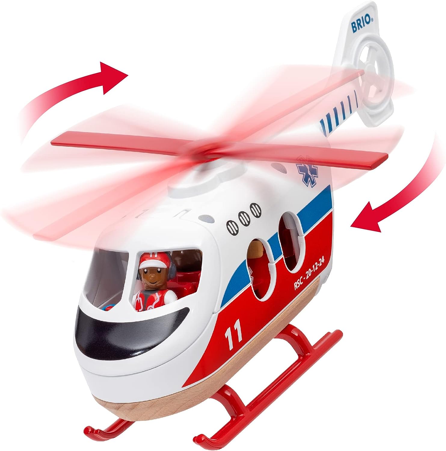 BRIO World Rescue Toy Helicopter Playset for Kids 6