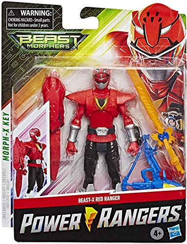 Marvel E7827 Figurine Power Beast X Mode Ranger Rouge