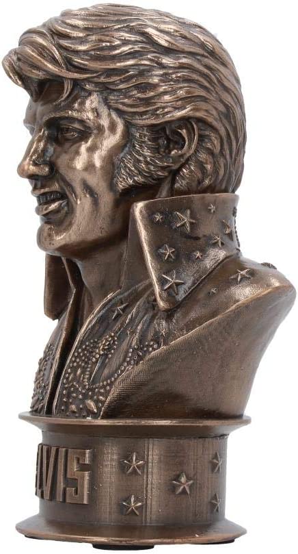 Nemesis Now Elvis Bust Small 18cm Figurine, Resin, Bronze