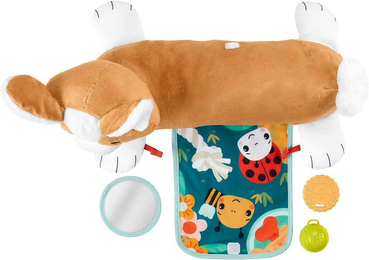 ?Fisher-Price Baby Tummy Time Toys, 3-in-1-Plüsch-Welpenkeil mit BPA-freien Zähnen