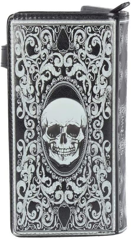 Nemesis Now C3550J7 Skull Tarot Purse 19cm Black, PU, 18.5cm