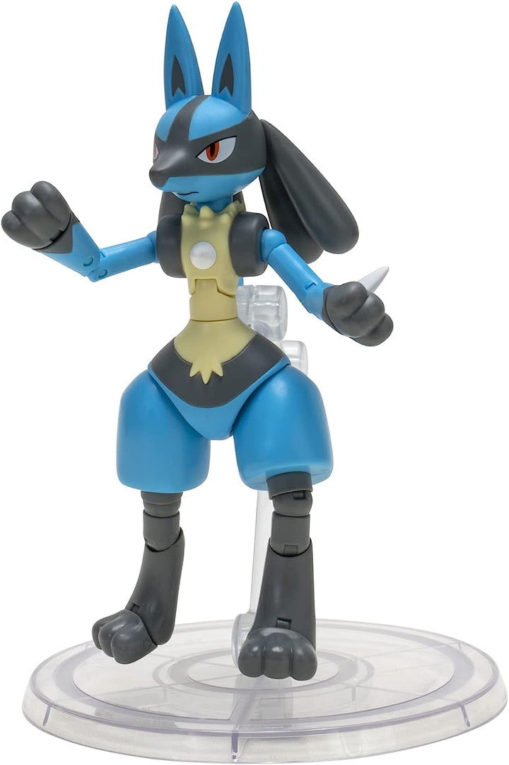 Pokémon 6" Select Super-Articulated Lucario Figure mit 15 Artikulationspunkten