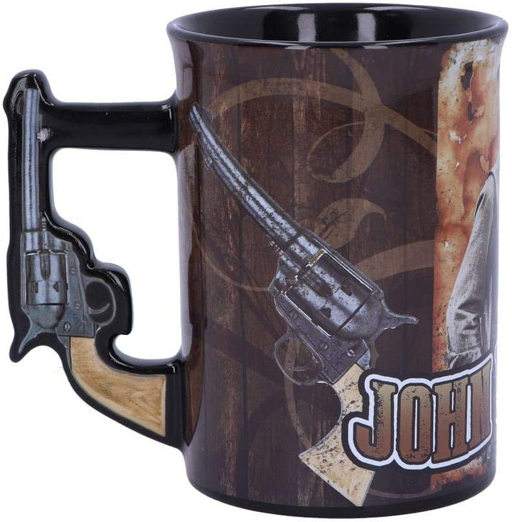 Nemesis Now John Wayne The Duke Gun Handle Drinking Mug, Brown, 16cm