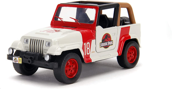 Jada 253252019 World Jurassic Park Wrangler 1:32 Scale DIE-CAST Replica in CDU, Multicoloured