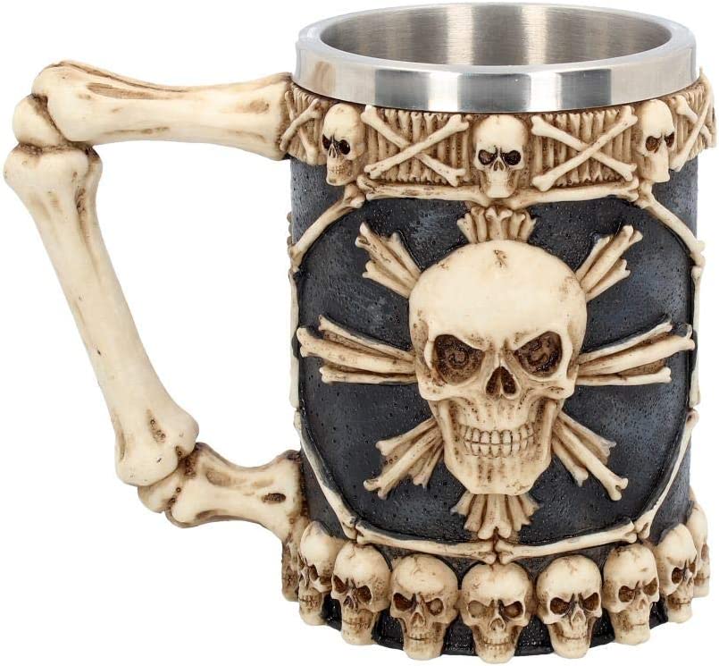 Nemesis Now Large Tankard of Skulls Mug 18cm Ivory