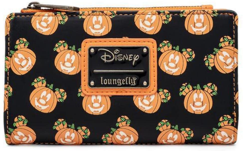 LOUNGEFLY Mick-O-Lantern-Geldbörse mit Klappe – Disney – WDWA1721