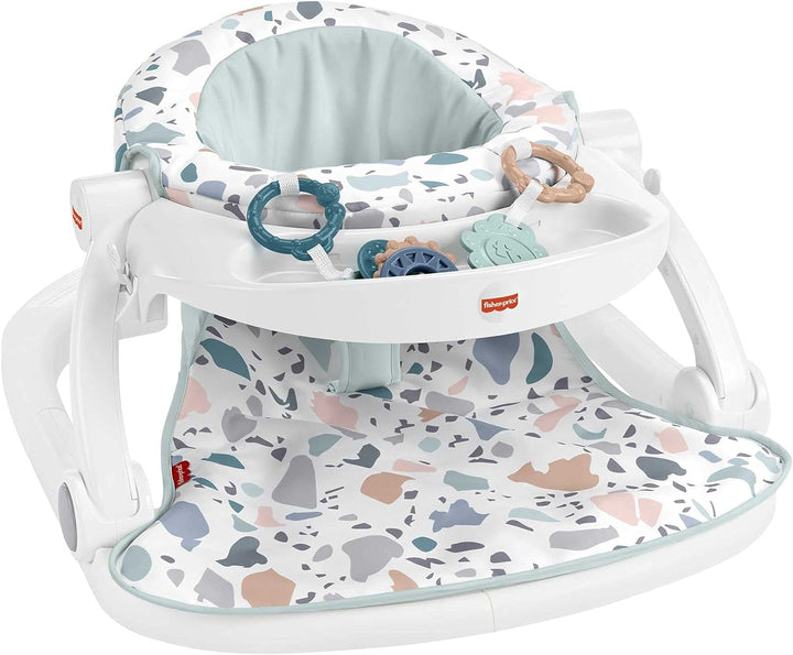 Fisher-Price HBD68 DLX Sit Me Up Bodensitz mit Tablett, Terrazzo, UK/EU