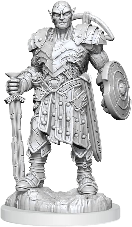 Wizkids D&amp;D Nolzurs Marvelous Earth Genasi Fighter Unbemalte Miniaturen