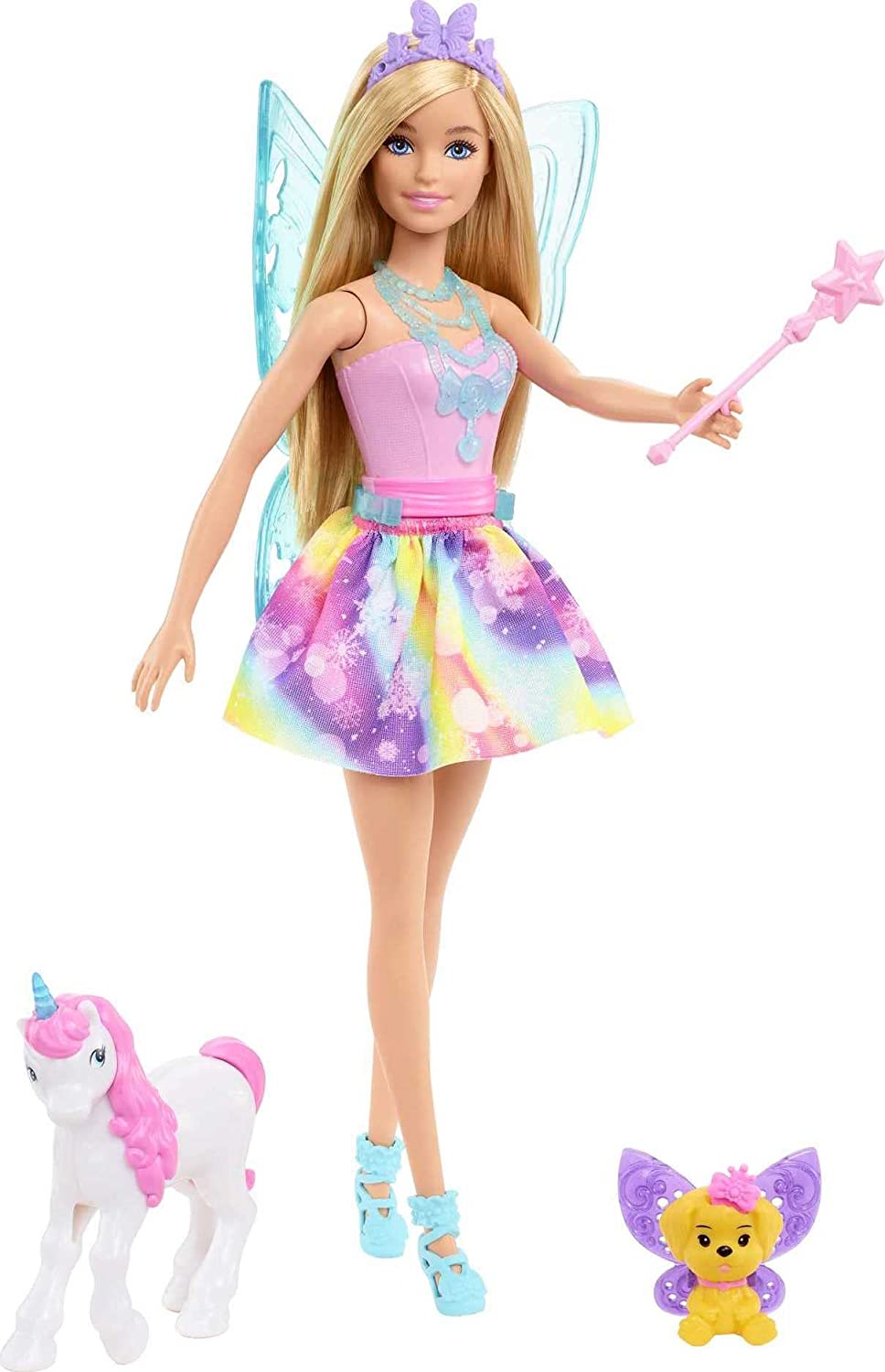 Barbie Dreamtopia Advent Calendar with Barbie Doll & 24 Surprises Including Fairytale Fashions, Pets & Accessories, Holiday Gift for 3 to 7 Year Olds