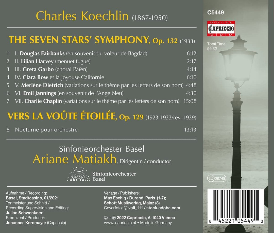 Koechlin: The Seven Stars' Symphony Op. 132 [Sinfonieorchester Basel; Ariane Matiakh] [Capriccio: C5449] [Audio CD]