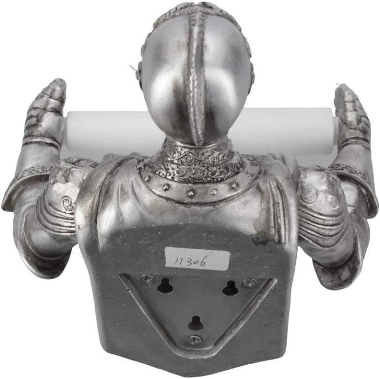 Nemesis Now Brave Knight Toilet Roll Holder 24cm Silver