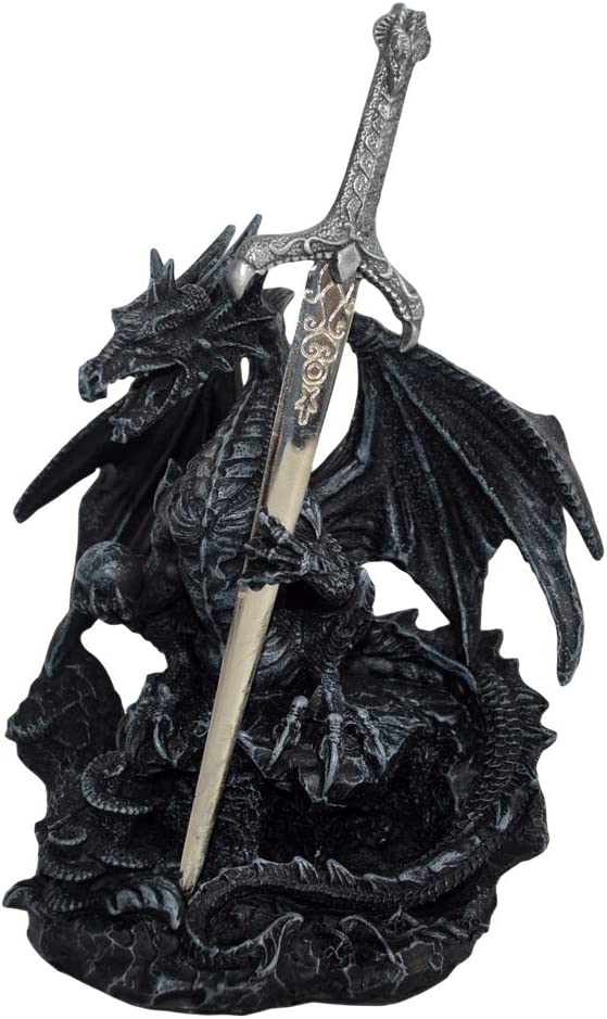 Nemesis Now Oath of The Dragone, 23 cm, Resina, Nero