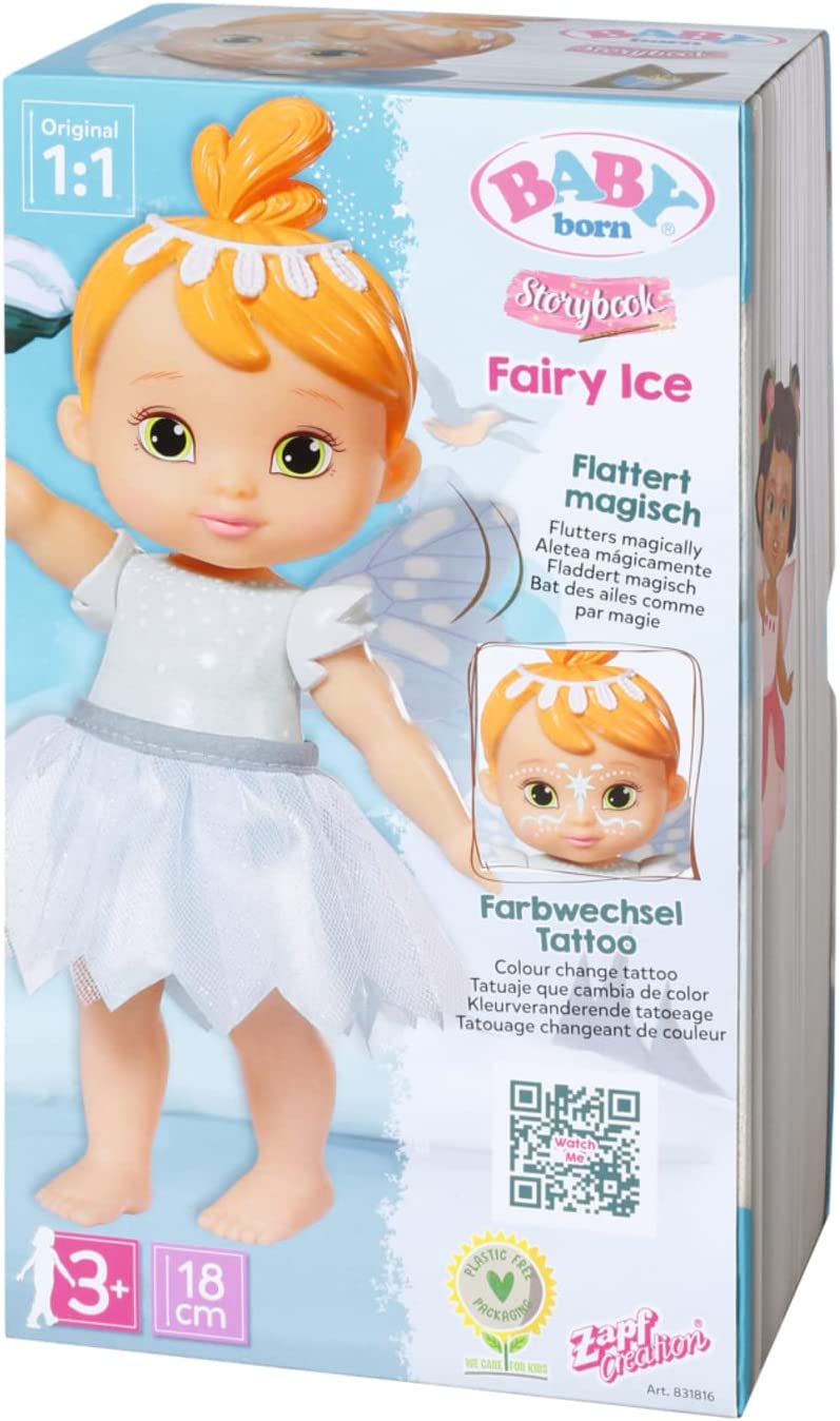 BABY born 831816 Storybook Fairy Ice Ice-18cm Fluttering Wings-Includes Doll,