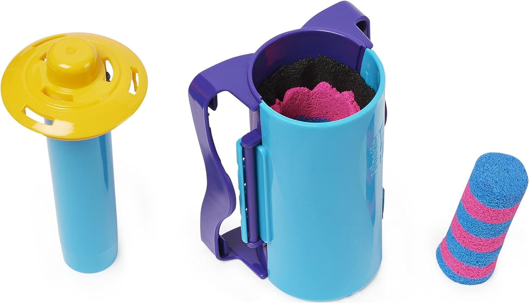 Kinetic Sand, Slice N’ Surprise Set with 383g of Black, Pink and Blue Play Sand