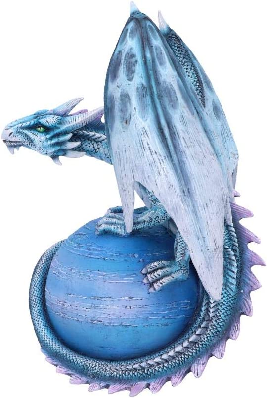 Nemesis Now Mercury Guardian Turquoise Planet Dragon Figurine, Polyresin, Blue,