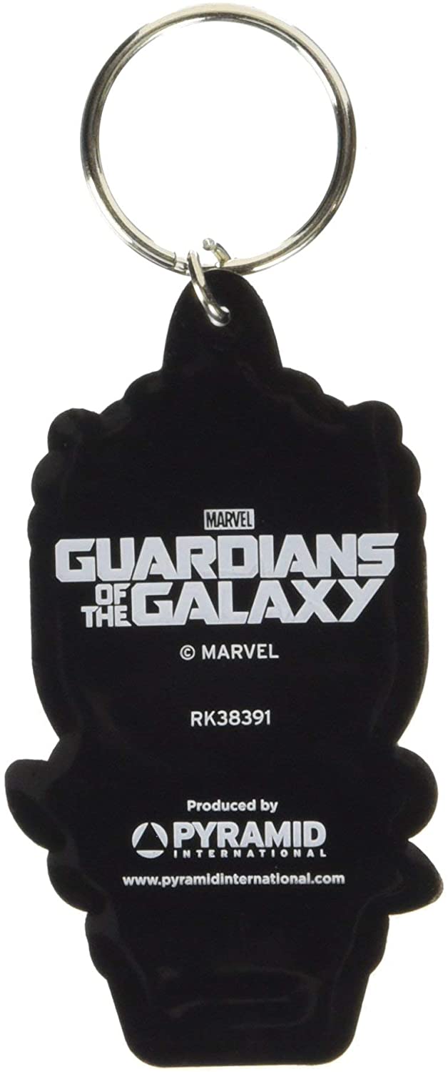 Disney RK38391C Guardians of The Galaxy-Baby Groot Gummi-Schlüsselanhänger, Metall, Mehrfarbig