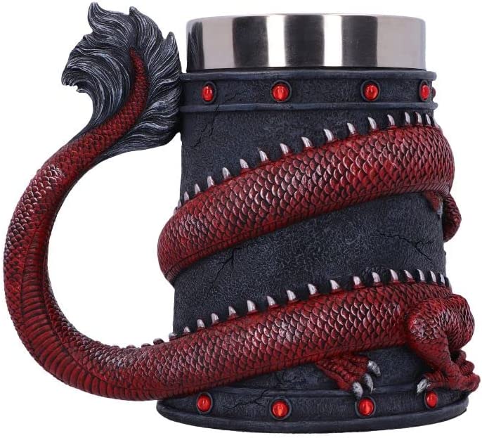 Nemesis Now Dragon Coil Tankard, Red, 16cm