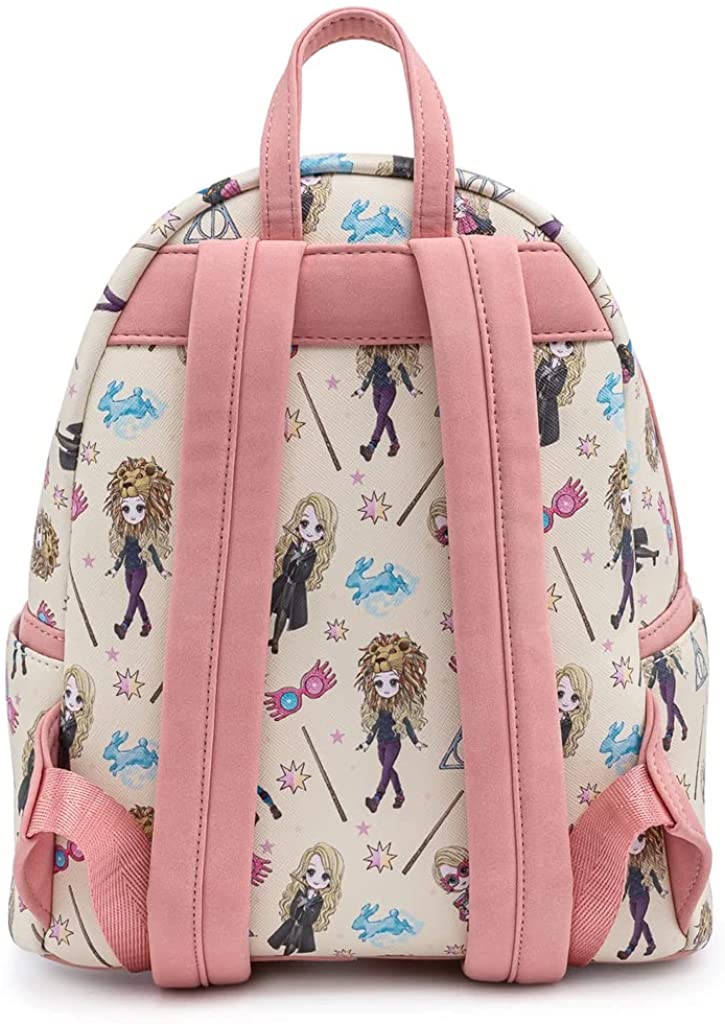 Loungefly Harry Potter Luna Lovegood All Over Print Damen-Schultertasche mit doppeltem Riemen