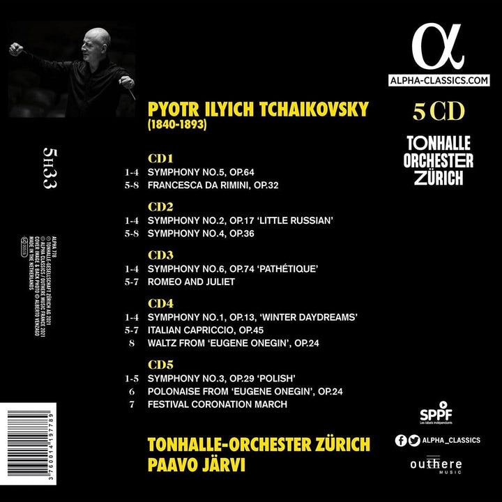 Paavo Järvi - Tchaikovsky Symphonies [Audio CD]