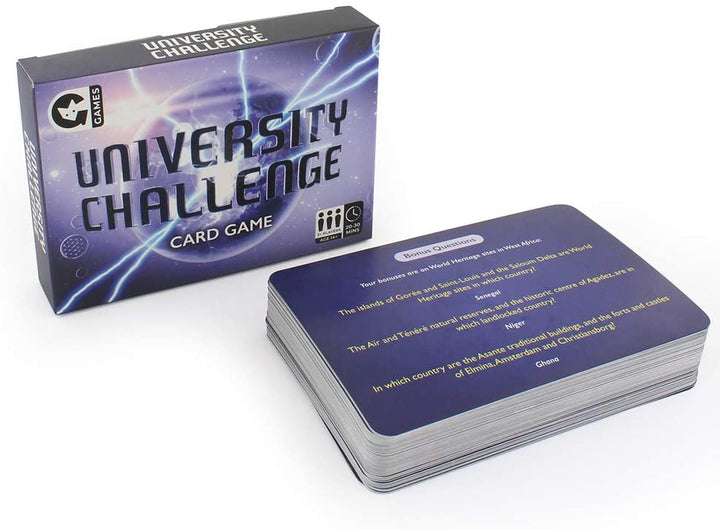 Ginger Fox University Challenge TV-Quizkartenspiel – mit über 100 Fragen aus der klassischen akademischen Quizshow