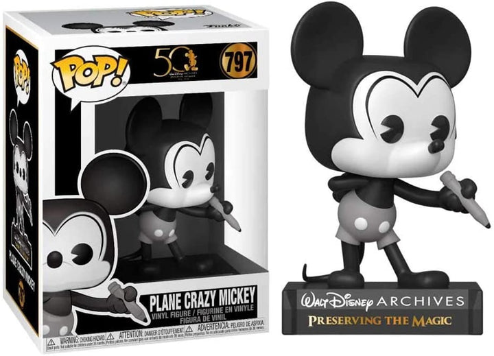 50 Walt Disney-archieven presenteren het magische vliegtuig Crazy Mickey Funko 49889 Pop! Vinyl #797