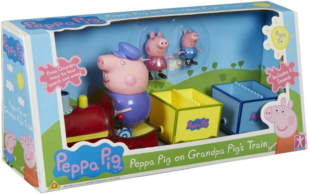 Tm Toys 5034 Peppa Pigs Zug mit 2 Waggons, mehrfarbig