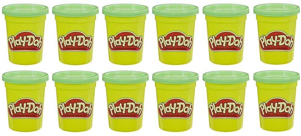 Play-Doh Bulk 12er-Pack grüne, ungiftige Modelliermasse, 4-Unzen-Dosen