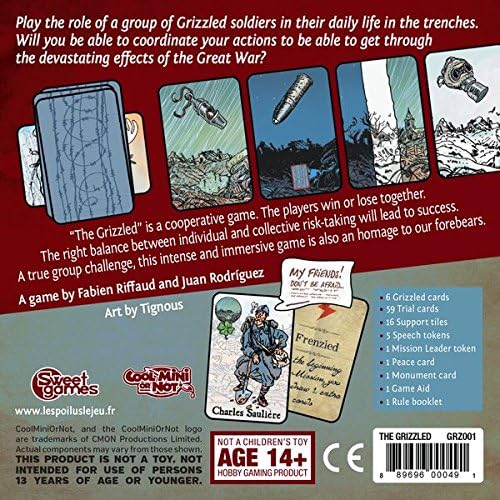 Cool Mini Or Not CMNGRZ0001 Das grizzled Kartenspiel