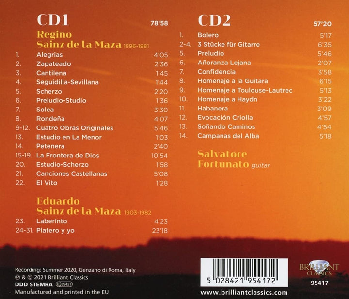 Sainz de la Maza: Complete Music for Guitar [Audio CD]