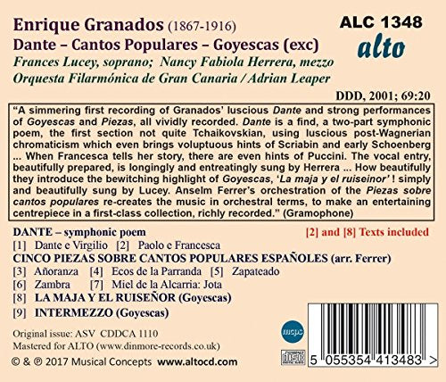 Granados: Dante [Audio CD]