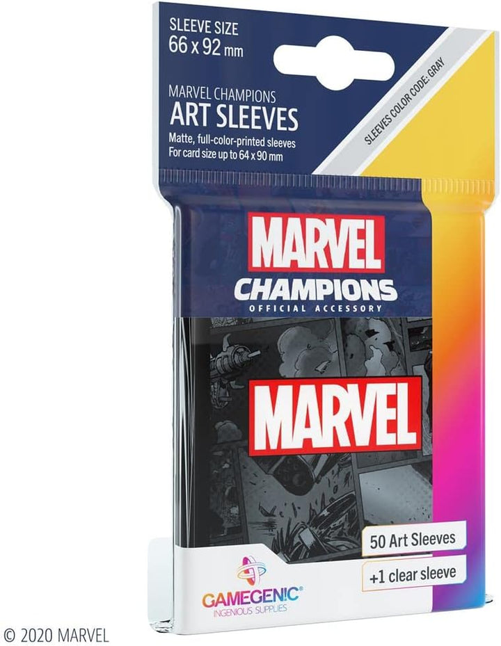 Gamegenic Marvel Champions Hüllen Marvel Schwarz, GGS15013ML